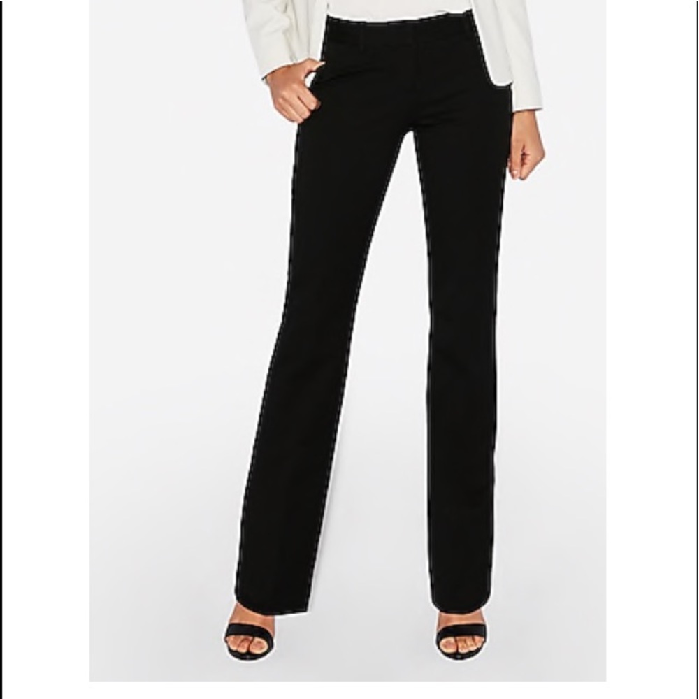 Express Editor wide leg flare dress pants 6R gray